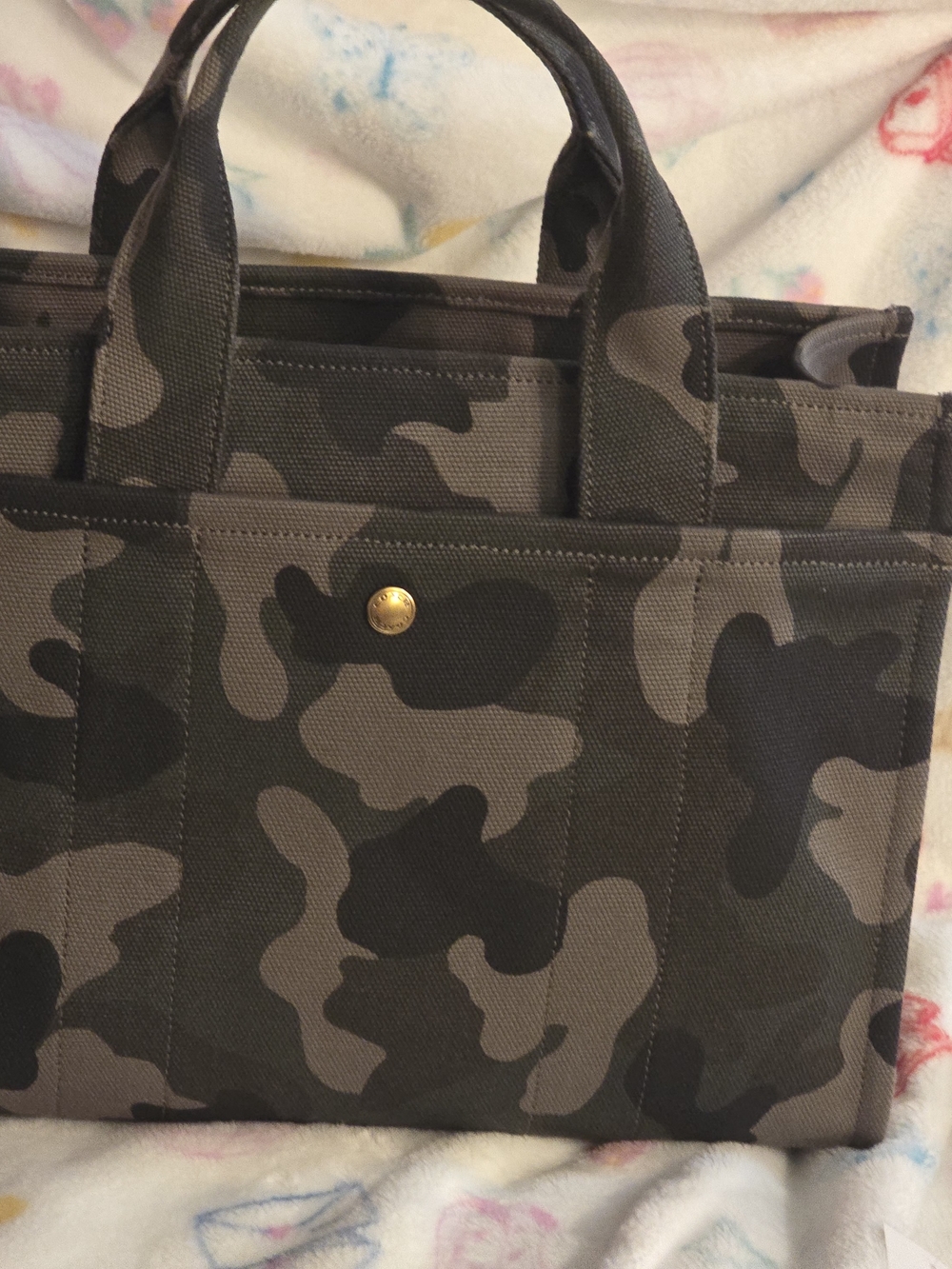 Coach Camouflage Cargo Tote - Olive and Black - Picture 2 of 7